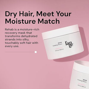 L'ANGE HAIR Rehab Hydrating Masque | Deep Conditioning Hair Mask for Dry, Damaged Hair | Keratin-Infused Treatment for Smoothness, Elasticity &amp; Shine | For All Hair Types | 10 fl oz