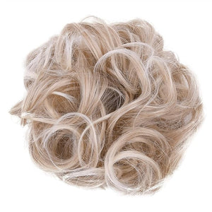 Hair Accessories 1 Pack Synthetic Donut Bun Messy Bun Hair Slices Curly Wavy Headbands Women Bun Wig Synthetic Wig Hair Extensions Hair Pieces For Women(24T613)