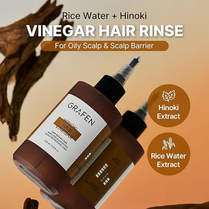 Grafen Hinoki Hair Vinegar ? Scalp Clarifying Rinse for Oily Scalp Hair Loss Relief &amp Helps Regrowth and growth Odor Care Hinoki Complex + Vinegar Formula (210ml / 7.10 fl oz)