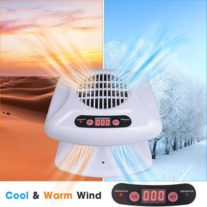 Gegong Air Nail Dryer with Automatic Sensor 300W Timing Fan Blow for Both Hands and Feet Warm &amp Cool Wind Blower Regular Polish Home Salon Use No Harmful (Light Blue)