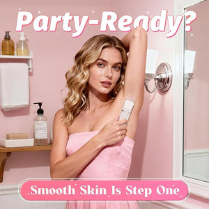 Electric Shaver for Women, 2-in-1 Facial &amp; Pubic Hair Removal for Body, IPX7 Waterproof, Painless Rechargeable Electric Razor, Cordless Portable Travel Size, Ceramic Blade, Women¡¯s Gift, White