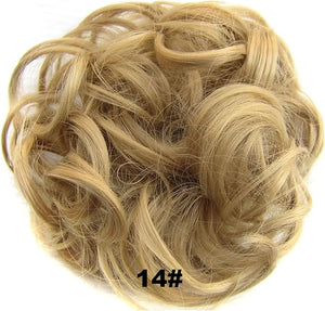 Hair Bun 1 Pack Messy Bun Hair Hoops Ponytail Hair Extensions Synthetic Donut Hair Bun Curly Wavy Hair Bun Wigs for Women Hair Bun Piece(14)