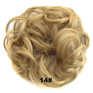 SONGCHAO Fake Hair Bun 1 Pack Messy Bun Hair Hoops Ponytail Hair Extensions Synthetic Donut Hair Bun Curly Wavy Hair Bun Wigs for Women Hair Accessories (Color : 14)