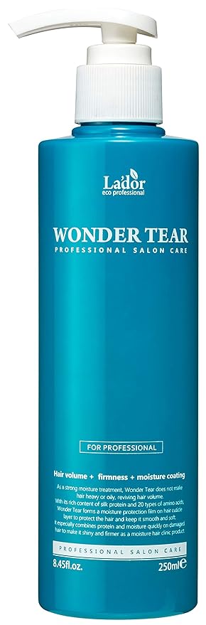 LADOR Wonder Tear Deep Conditioning Treatment Mask for Dry Damaged Hair - Moisturizing &amp Hydrating Protein Keratin Growth Conditioner for Color Treated Frizzy Curly Hair 8.45 Fl Oz Korean