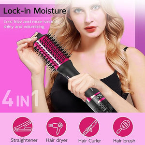 Nicebay Hair Dryer Brush, Blow Dryer Brush for Women Fast Styling, One Step Blowout Brush with Display Screen-Less Frizz, More Shine, Oval Ceramic Barrel, Negative Ion