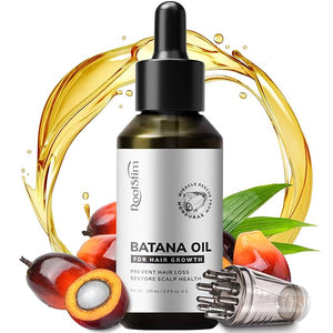 Raw Batana Oil for Hair Growth - 100% Pure &amp Natural Hair Growth Oil - Sourced from Honduras by Dr. Sebi Batana Oil for Hair Growth and Thickness for Women and Men