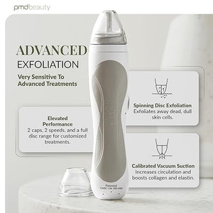 PMD Personal Microderm Pro - At-Home Microdermabrasion Machine with Kit for Face &amp Body Exfoliating Crystals and Vacuum Suction for Fresh Radiant Skin &amp High Low Speed Option(Pack of 1)