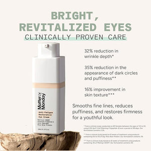 Anti-Fatigue Eye Cream - Professional Strength Peptide Eye Cream for Dark Circles, Puffiness &amp; Fine Lines - Restorative Under Eye Cream with Collagen Support, 0.5 oz