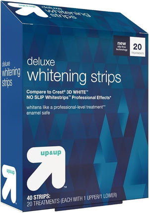 Deluxe Whitening Strips -20 Day Treatment - Up&amp;Up153; (Compare to Crest 3D White No Slip Whitestrips Professional Effects)