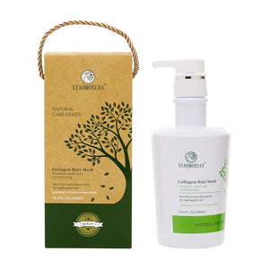 Xiaomoxuan Organic Plant-Based Collagen Hair Mask with Tea Tree Oil for Dry Damaged Frizzy Hair - Split End Repair Treatment Hydrating &amp Strengthening