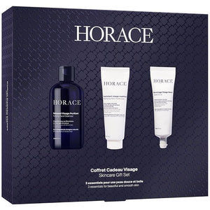 HORACE Gift Set with Purifying Face Cleanser, Gentle Face Scrub, and Mattifying Face Moisturizer - Skincare Set for Cleansing and Hydrating