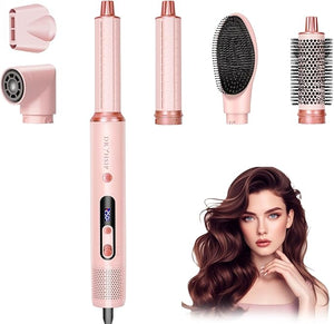 6 in 1 Hot Air Styler &amp; Hair Dryer Brush, Multi-Styler High-Speed Negative Ionic Wrap Air Hair Styler for Curling, Fast Dry, Straightening - Versatile Hair Styling Tool at Home, Holiday Gift for W