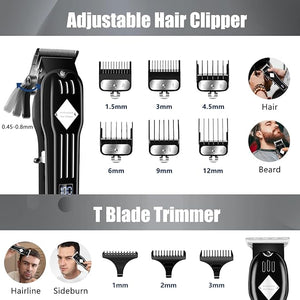 SUNNOW Professional Hair Clippers and Trimmer Set for Men Beard Trimmer &amp Foil Shaver &amp Nose Trimmer Kit Cordless Mens Clippers and Grooming Kit for Hair Cutting Beard Styling Home Barber