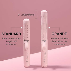 L'ANGE HAIR Le Duo Standard 360¡Æ Airflow Styler | 2-in-1 Curling Wand &amp Titanium Flat Iron Hair Straightener | Professional Hair Curler with Cooling Air Vents | Dual Voltage &amp Adjustable Temp