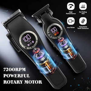 Lanumi Hair Clipper for Men Professional Clipper and Trimmer Set Rechargeable Barber Clippers Cordless Haircut Grooming Kit with LED Display Gift for Men