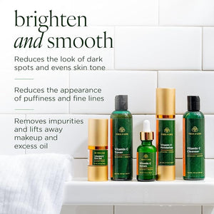 Tree of Life Beauty Ultimate Skin Care Set, Brightening, Firming, Hydrating, Moisturizing, Brightening, Complete Face Care Regimen - Total Vitamin C Face Serum Collection 5pack