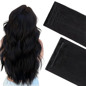 GOO GOO Invisi Edge Clip in Hair Extensions Set 22inch 150g 5pcs Injected Seamless PU Clip ins and 2pcs Classical PU Clip ins Virgin Real Human Hair #1