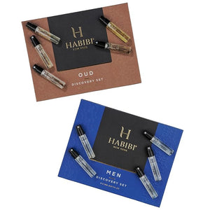 H HABIBI Men's Perfume &amp; Oud Perfume Sample Sets - Cologne for Men, Men's Cologne Sampler,10 Mini Sprays (2 mL Each), Made in USA