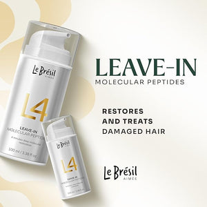 Leave-In L4 Molecular Peptides Hair Mask - Repairs Dry or Damaged Hair - Deep Molecular Restoration In 4 minutes - 100ml / 3.38 Fl Oz