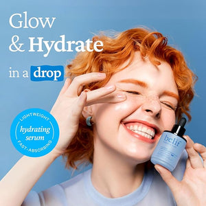 belif Super Drops Multi-7 Hyaluronic Hydrating Serum - 24-hr Moisturization Hyaluronic Acid Panthenol Lightweight Daily Essence | Korean Skincare (1.01 fl. oz)