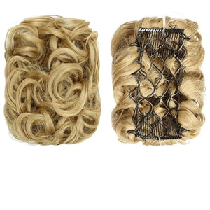 Hair Accessories Synthetic Messy Bun Wig Hair Pieces Wavy Curly Bun Ponytail Hair Extensions Bun Hair Comb Women Bun Wig Hair Pieces For Women(22)