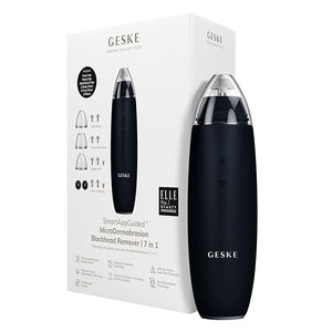 GESKE SmartAppGuided¢â MicroDermabrasion Blackhead Remover | 7 in 1 | Blackhead Remover | Electric Pore Cleaner | Innovative Vacuum Cup | Beauty Tool | Skin Cleansing Device | Skincare Device