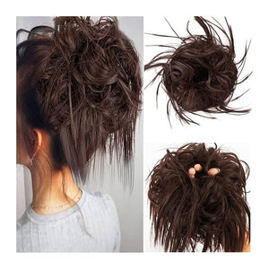 Hair Accessories Synthetic Bun Ponytail Hair Extensions Headband Messy Bun with Elastic Rubber Band Ponytail Wig Hair Bun for Women Hair Pieces For Women(33#)