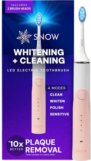 SNOW LED Electric Toothbrush Gen 2 - Rechargeable Electronic Brush for Adults - Sonic Technology w/LED Light Whitening &amp; Cleaning Powered w/Sonic Technology for Oral Routine Coastal Sunset Pink Ge