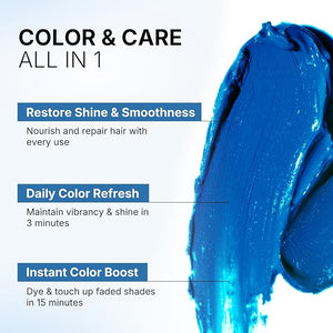 Karseell Blue Color Depositing Conditioner Deep Hair Mask Treatment Intensely Hydrating Refreshes Color &amp Tone 500mL 16.9floz
