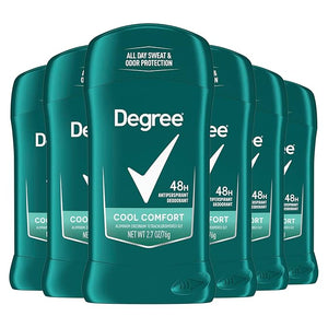 Degree Men Dry Protection Antiperspirant Cool Comfort 2.7 oz. Pack of 6