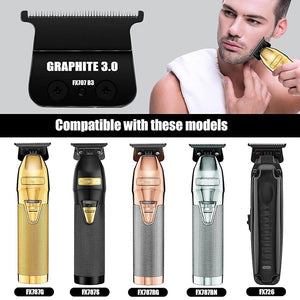 2 Pcs FX707Z DLC 2.0 Replacement Blades Head Compatible with BaByliss PRO Barberology Trimmer Blade,Zero-Gapped Replacement Trimmer Blade Compatible with BaBylissPRO FX787 &amp; FX726 Trimmer£¨Black£©