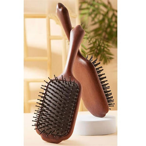 Women Massage Hairbrush Wood Hair Brushes Scalp Massagers Hair Combs Air Cushion Hair Combs Styling Tools 9.4Inch