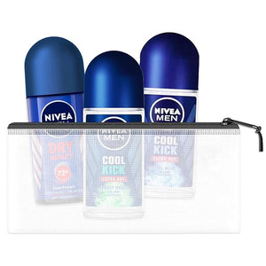 Platinum Series Nivea Men's Deodorant Roll-On Bundle - Includes 3 Variety Packs of Nivea Men's Deodorant Roll-Ons and More | Men's Deodorant and Antiperspirant Roll-On Pack of 3