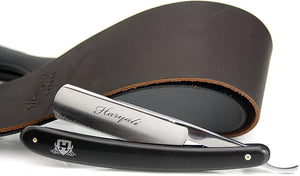 Professional Barber Shaving Set Leather Strop with Strop Paste &amp Straight Cut Razor