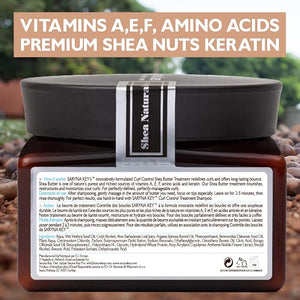 Saryna Key Curl Control Treatment Butter Mask - Shea Butter Hair Mask for Curly Hair - Natural Protein Treatment - Frizzy Hair Moisturizer - Deep Conditioner Mask for Coils and Curls (300ml/10.14oz)