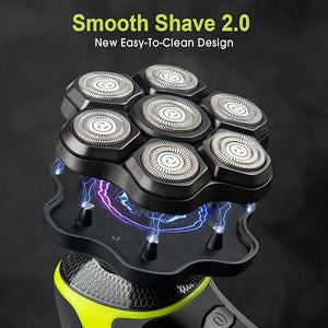 Magnetic 7D Head Shavers for Bald Men Telfun Waterproof Hypoallergenic Electric Head &amp Body Shaver Wet/Dry Shaving Type-C Fast Charging LED Display Rechargeable Razor for Men &amp Women Ide