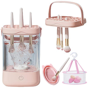 Electric Makeup Brush Cleaner - Automatic Makeup Brush Cleaner Machine - 9000 RPM USB Makeup Brush Cleaner Machine Set for Makeup Brush and Sponges