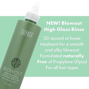 SURFACE Hair Blowout High Gloss Rinse? Organic Ingredients for Women and Men Heat-Resistant with Babassu Oil for Longer Lasting Blowouts - 8 fl oz