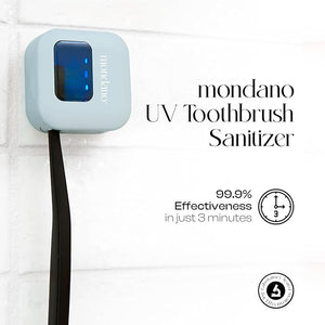 Mondano UV-C Toothbrush Sanitizer and Holder Toothbrush Case - Manual/Electric Toothbrush Cover for Any Toothbrush Head - Rechargeable Toothbrush Travel Case Tooth Brush Cover Cap for Home