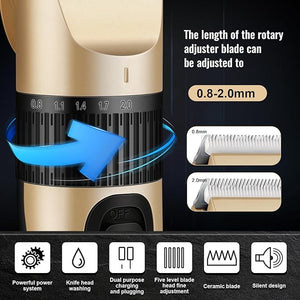 Hair Clipper Trimmer Set JVXYUIEH Beard Trimmer Men's Cordless Hair Clippers Suitable for Men Women and Children