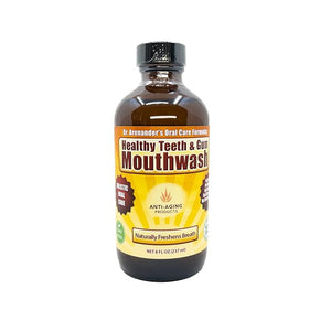 Healthy Teeth &amp Gum Mouthwash ? Natural Alcohol-Free Oral Rinse for Fresh Breath Gum Health &amp Enamel Support ? Organic Non-GMO Fluoride-Free Herbal Formula by Anti-Aging Products