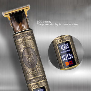 Hair Clippers for Men Electric Engraved Dragon Hair Trimmer Shaver with Guide Combs Rechargeable Efficient Grooming Quiet Strong Copper Motor for Standby Haircut