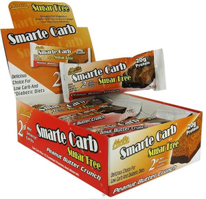 NuGo Nutrition Smarte Carb¢ç Protein Bar, Peanut Butter Crunch, 12 Bars, 1.83 oz (52 g) Each