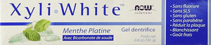 Now Foods Xyliwhite Baking Soda Toothpaste Platinum Mint 6.4-Ounces Pack of 4
