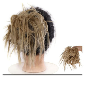 Hair Accessories Messy Bun Hair Slice Ponytail Hair Extensions with Elastic Rubber Band Synthetic Fluffy Bun Women Wig Hair Bun Hair Pieces For Women(0011)