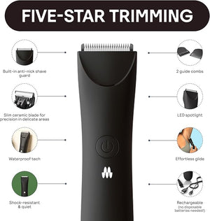 MERIDIAN Slimmer Trimmer ? Electric Razor for Women Bikini Line &amp Pubic Hair Trimmer Rechargeable &amp Waterproof Painless Flawless Shave for Sensitive Skin Gentle Quiet &amp Travel-Friend