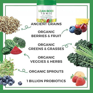 M B (Pack 5) Lean Bodi Tonic Burner Powerful Formula Maximum Strength with Vitamin B6 BCAA Nagano Tonic (225 Scoops)