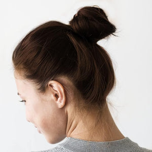 Sue's Collection Natural Human Skinny Hair Buns Piece Human Hair Bun Extension Mesh Donut for Women with Thin Hair Soft and Real Human Hair Bun Hair Pieces Girls and Women - Dark Brown 1