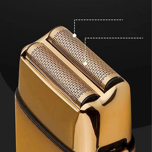 Cordless Double Electric Shaver for Men, High Efficiency Removable Head Zinc Alloy Hair Beard Trimmer Rechargeable