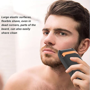 Electric for Men Rechargeable Reciprocating Electric Shaver Beard Trimmer with Removable Blades Clean Brush Portable Travel Electric Beard for Face Care